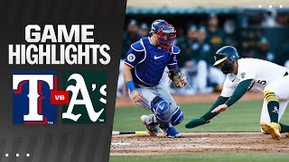 Rangers vs. A's Game Highlights (5\/6\/24) | MLB Highlights