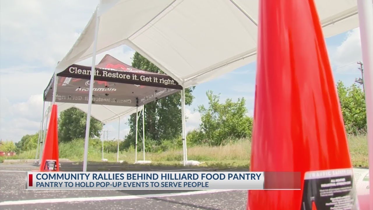 Hilliard Food Pantry opening popup tents after warehouse fire YouTube