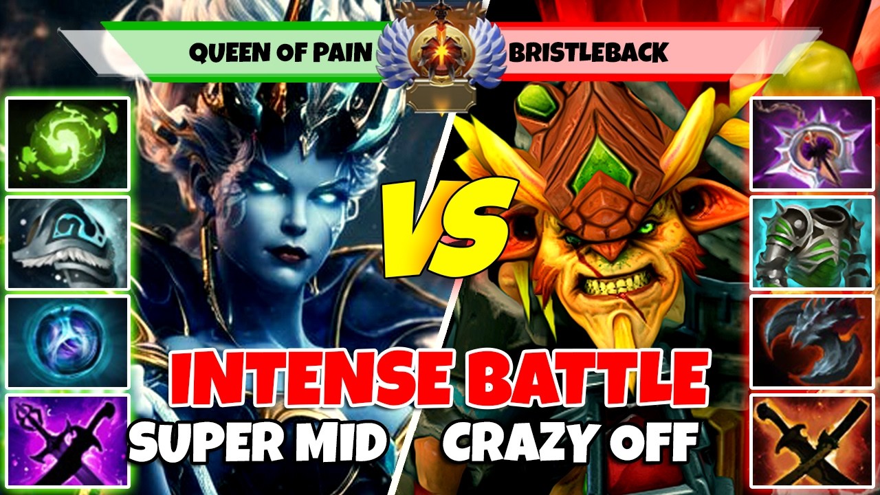 QUEEN OF PAIN (Mid) vs BRISTLEBACK (Off) - Epic Battle Of Immortal Rank Dota 2 Players - Z Dota 2