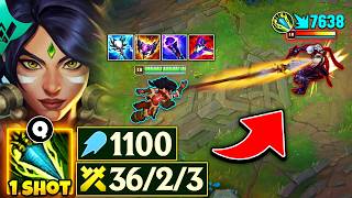 WHEN 1100 AP NIDALEE DROPS 36 KILLS! (MY SPEARS ONE SHOT YOU) screenshot 2