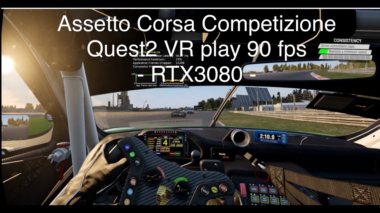 Assetto Corsa Competizione setting 90 fps - Oculus Quest2 & RTX3080 -