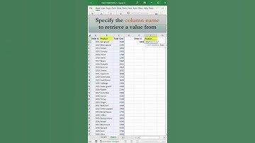 Extract a Column Value using DGET Function in Excel