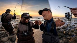 Surf Fishing w/ one of my favorite YouTubers! [SoCal Surf Fishing]