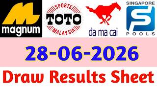 28-06-2026 Today 4D Results Magnum Toto Kuda/Damacai | 4d Result Today | Today 4d Result Live
