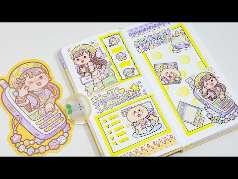 stickers journaling 🩷🩷cute kawaii sticker🌈 Immersive ASMR bullet journal