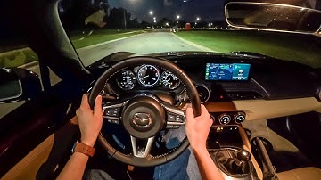 2025 Mazda MX-5 Miata 35th Anniversary - POV Night Drive (Binaural Audio)