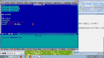 Turbo C++ - Program to multiply the given two numbers