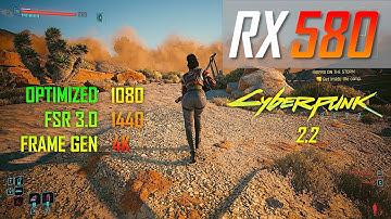 Cyberpunk 2077 - RX 580 Benchmark with Optimized Settings and FSR 3 Frame Generation!