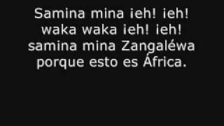 Video voorbeeld van "Shakira porque esto es Africa-Lyrics"