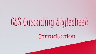 New video series on Cascading Stylesheet by SulochanaTutorials