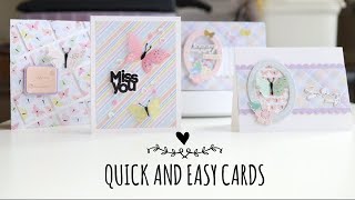 5 Quick and Easy Cards with Spellbinders  kit June 2023/Craft for kids/pretty cards/patterned paper