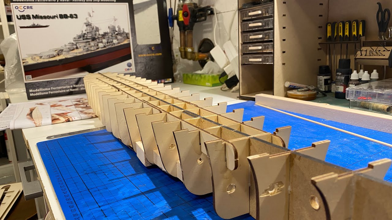 Сборка скелета USS Missouri #часть1 #occremania #occre