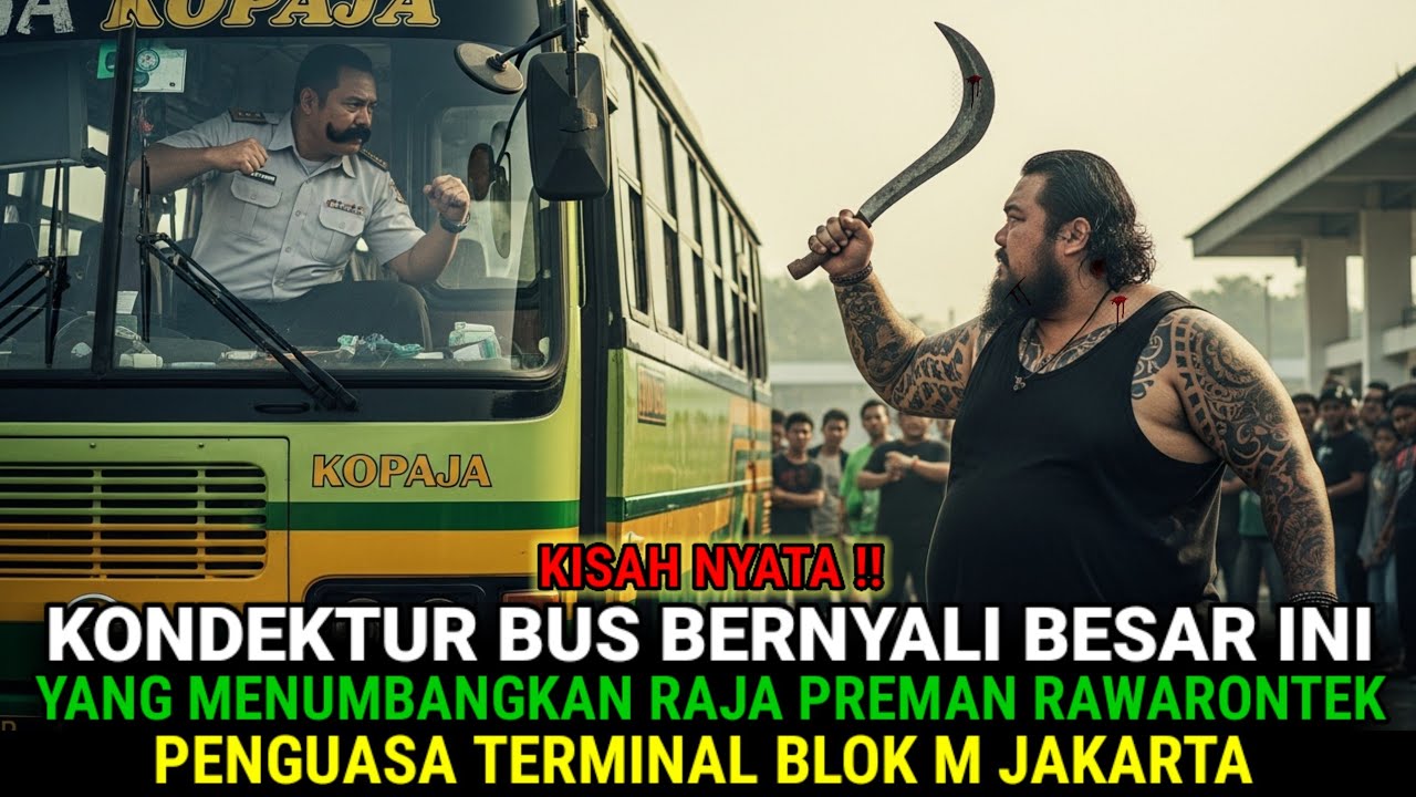 KISAH NYATA❗ TEWASNYA RAJA PREMAN TERKUAT DI TERMINAL BLOK M DITANGAN KONDEKTUR BUS BERNYALI BESAR