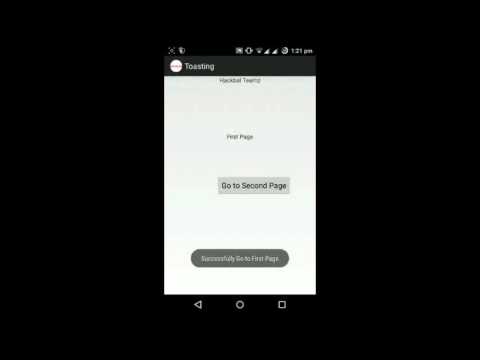 Android Example: Intent and Toast