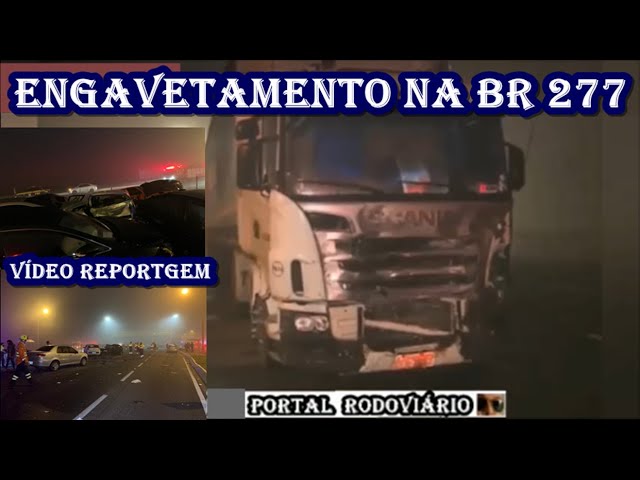 Vídeo: cenário trágico na BR-277 após engavetamento - Guararema News