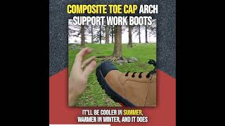 Composite Toe Cap Work Boots With Arch Support