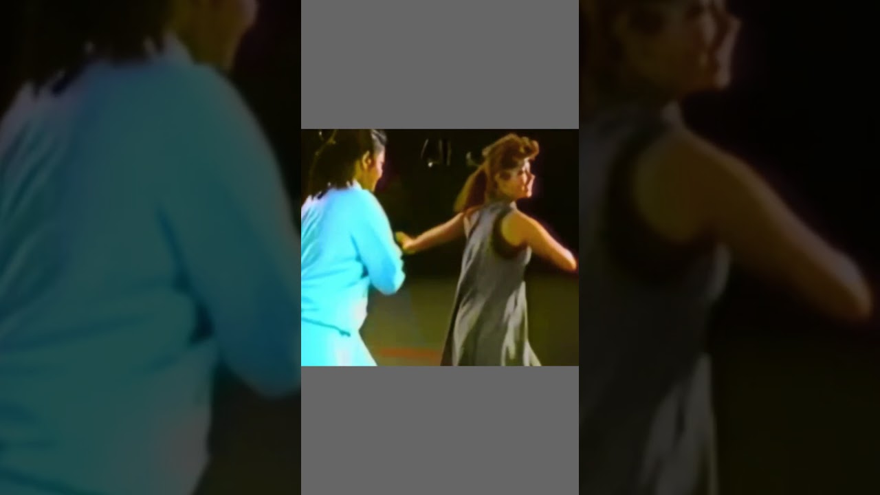 Paula Abdul and Janet Jackson rehearse the choreography to “What Have You Done For Me Lately”