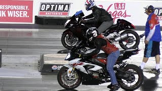 Bmw 1000Rr Vs Hayabusa Vs Kawasaki Ninja Vs Corvette - Drag Racing