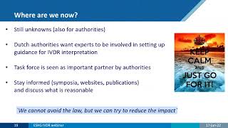 ESHG IVDR Webinar: Section 3 - IVDR - Obtain regulatory compliance for IH-IVD’s