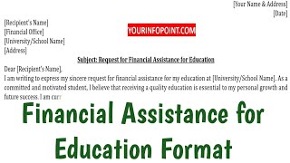 Request Letter For Financial Istance For Education - Requesting For Financial Istance