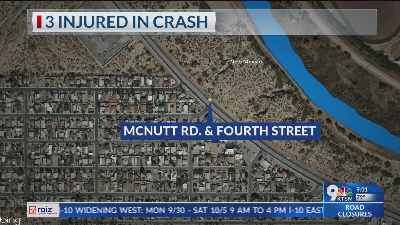 3 injured in multi-vehicle crash in Sunland Park - YouTube