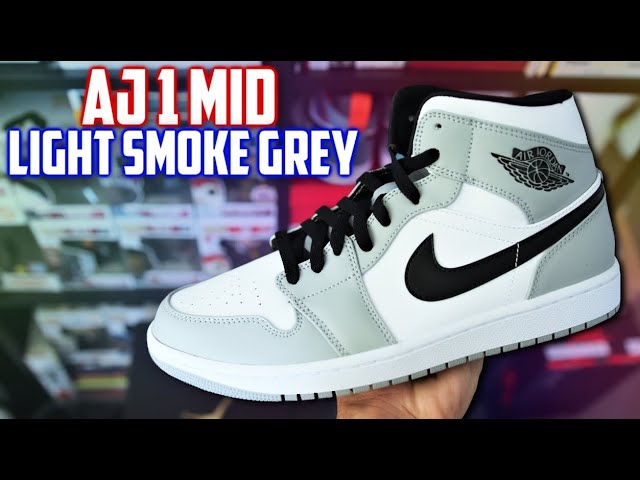 Air Jordan 1 Mid Light Smoke Grey Review and On Feet 