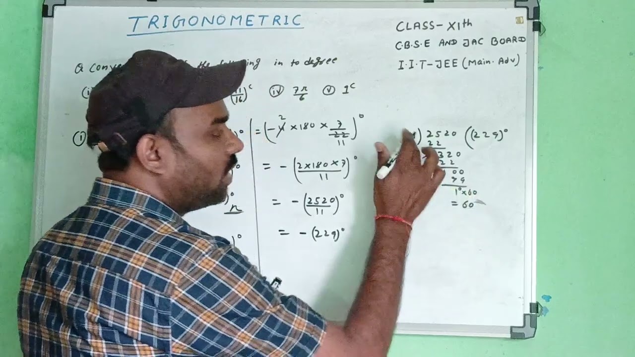 CLASS -11th | TRIGONOMETRY (Measurement of Angels) Change radian to degree | Part - 3 | NPmathstudy