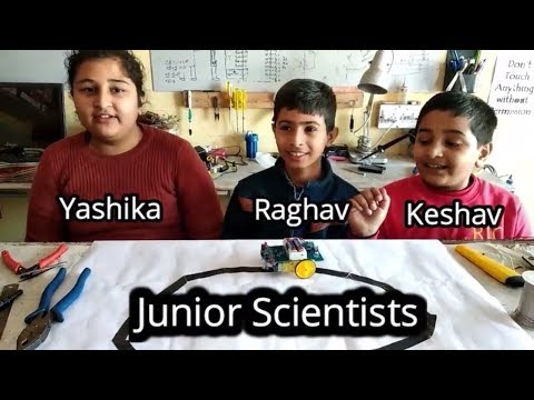 || Line Following Robot made by 3 Junior Scientists || guided by|| Kalsi Robotics Pvt. Ltd.,Ropar ||