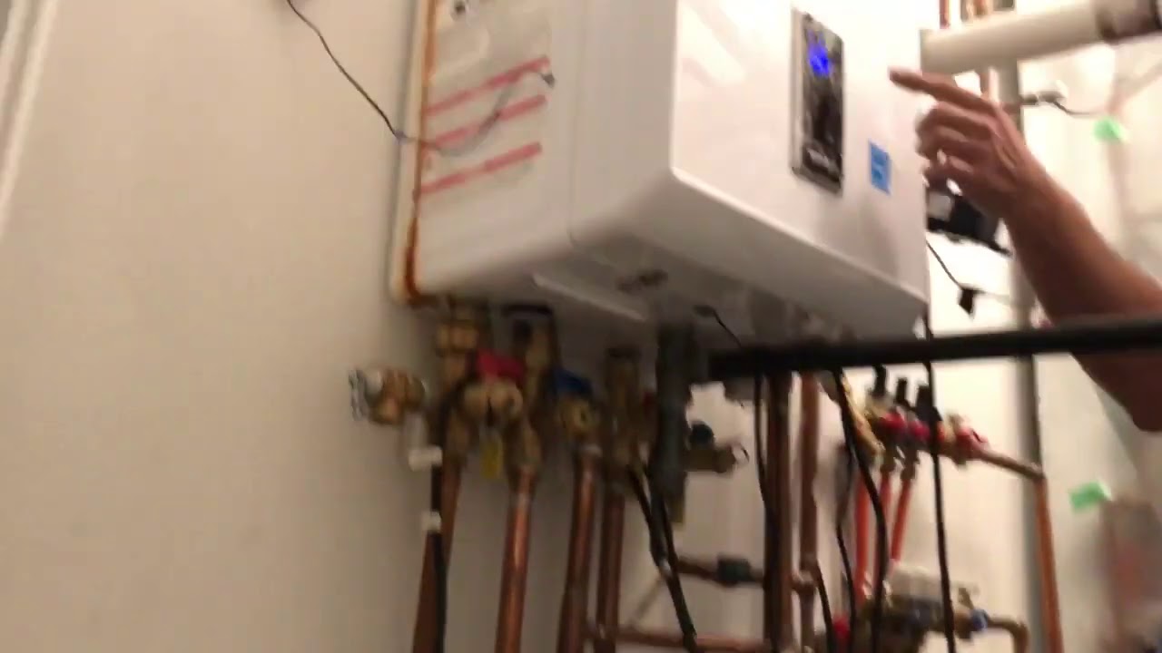 06 Navien Hot Water Heater pipes added, tanks moved, Relay installed