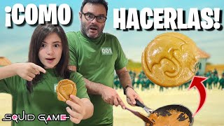 🦑 Como hacer la GALLETA del JUEGO del CALAMAR 🍭 Dulce DALGONA o Dalgona candy ⏺🔼⏹ DULCE COREANO screenshot 5