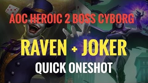 RAVEN + JOKER QUICK ONESHOT  | AOC H2 BOSS CYBORG |  INJ2MOBILE SOLO RAIDS