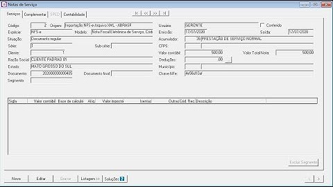 LANÇAMENTO E IMPORTAÇÃO DE NFS NO DOMINIO SISTEMA