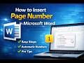 How to Insert Page Number in Microsoft Word Document