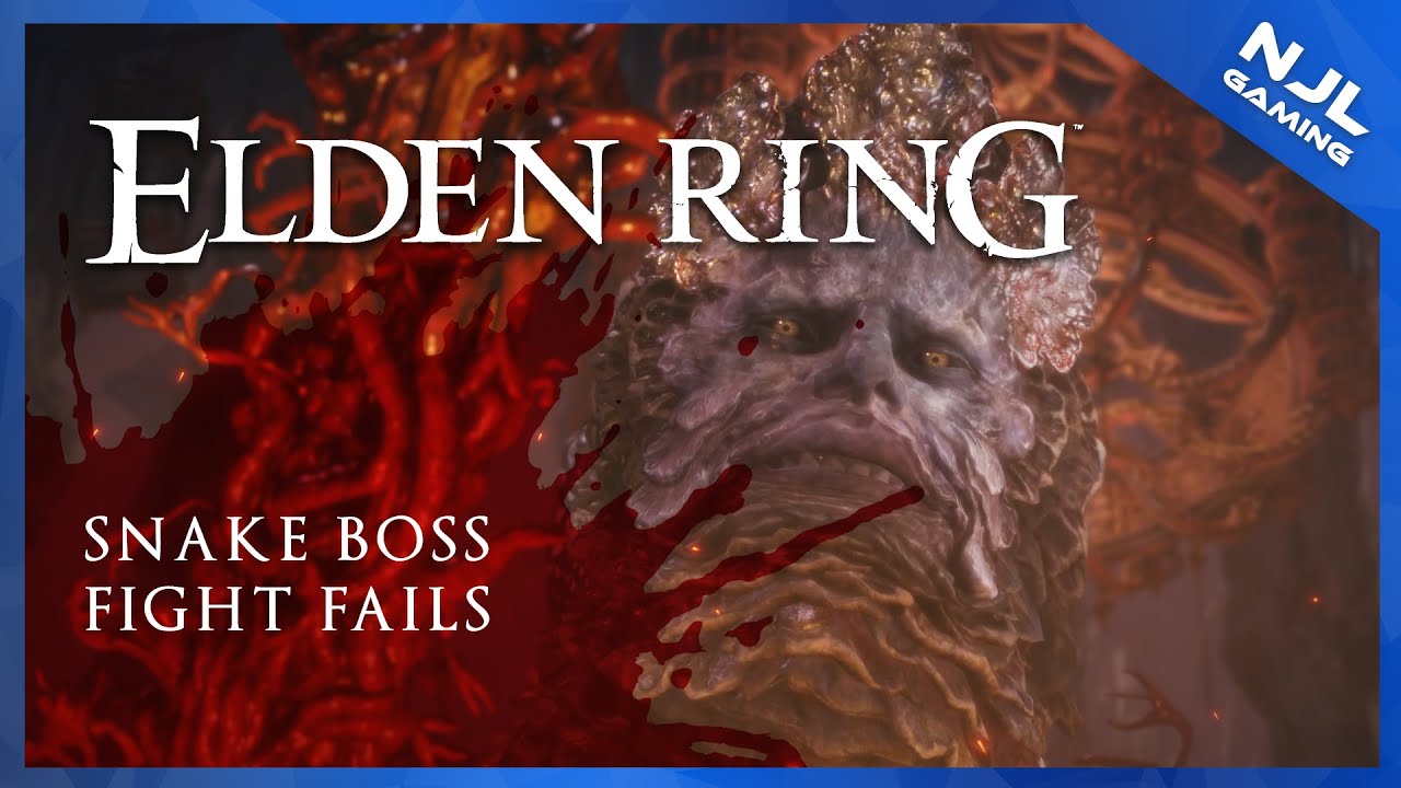 Giant Snake Fight Elden Ring Raw Gameplay Boss Battle YouTube