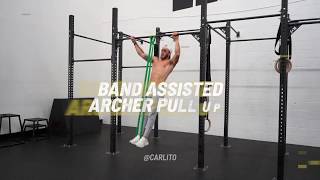 BAND ASSISTED ARCHER PULL UPS - HRDR Exercise Video Library