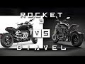 Ducati Diavel vs Triumph Rocket 3R / rolling drag