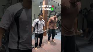 progress❌ nirbhar✅    #gym #motivation #liftingzone #viral #power #lifter #chest #lifestyle #fyp