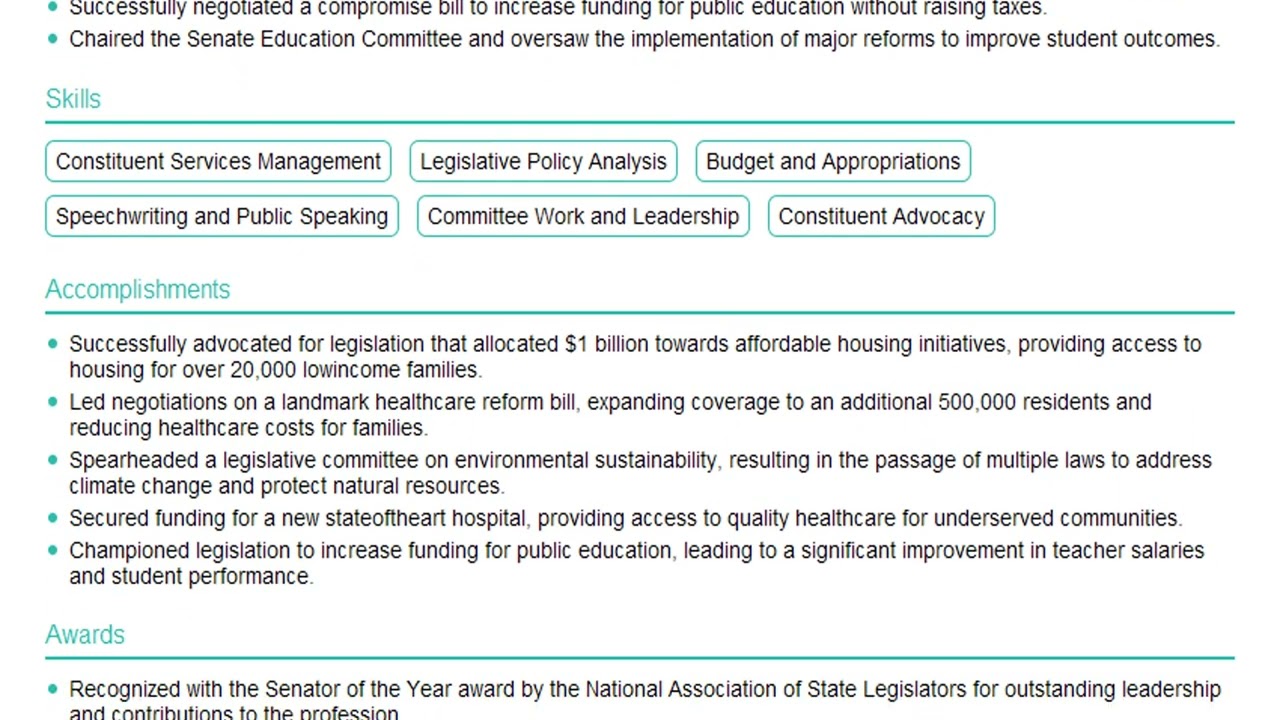 How to Create a Senator Resume in 2 Mins | ResumeGemini