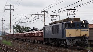 【石灰輸送返空】EF64-1019牽引8785レ、揖斐川築堤を下る-!《2016.5.7@和合道踏切》