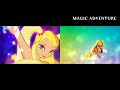 Winx Club - All Transformations 2D VS 3D