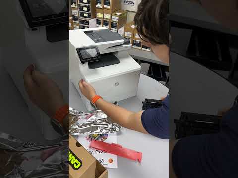 Как заменить картридж CF410X | МФУ HP Color LaserJet Pro MFP M477