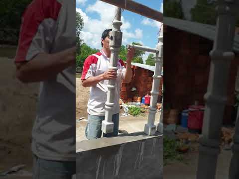 Video Lắp đặt hàng rào bê tông ly tâm mẫu Trụ tháp -... - youtube
