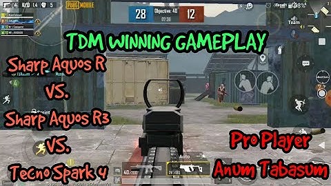 TDM winning GAMEPLAY with #pro Player #Anum Tabasum Sharp #Aquos #R vs Sharp Aquos #R3