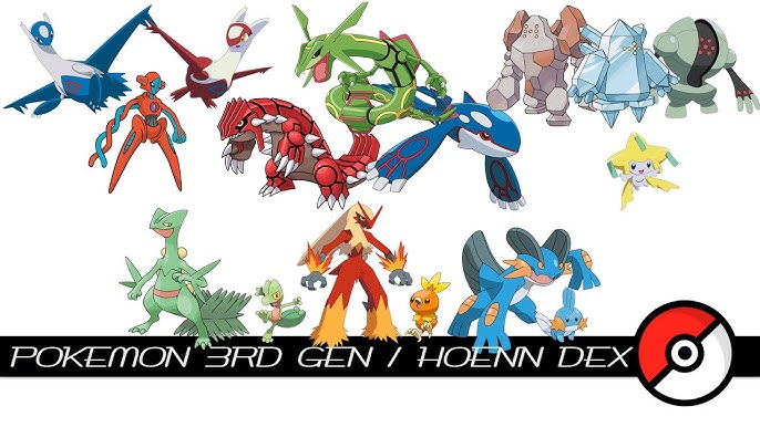 Hoenn Pokedex  All 135 Gen 3 Hoenn Pokemon 