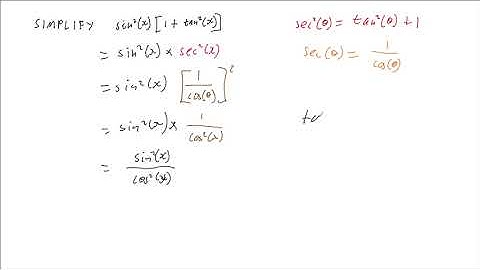 Simplify using Pythagorean Trigonometric Identities