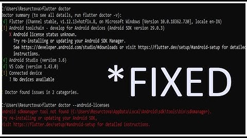 Fix SDK manager in android studio for Flutter Doctor