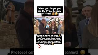 When the food is too good for Royal Protocol! 😭😂#britishroyalfamily #princewilliam #katemidddleton