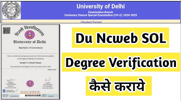 Du Degree Verification Procedure | Ran2goal (DU SOL) #dusol #du #degree #verification