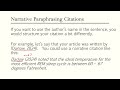 APA Style Narrative Paraphrasing In Text Citations