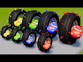 Big & Small McQueen Tire VS Train | BeamNG.drive